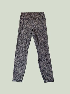 Calia Green and maroon Abstract Print High-Rise Leggings